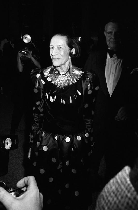 Legendary fashion editor Diana Vreeland with designer Bill Blass at the 1981 gala, in celebration of the 