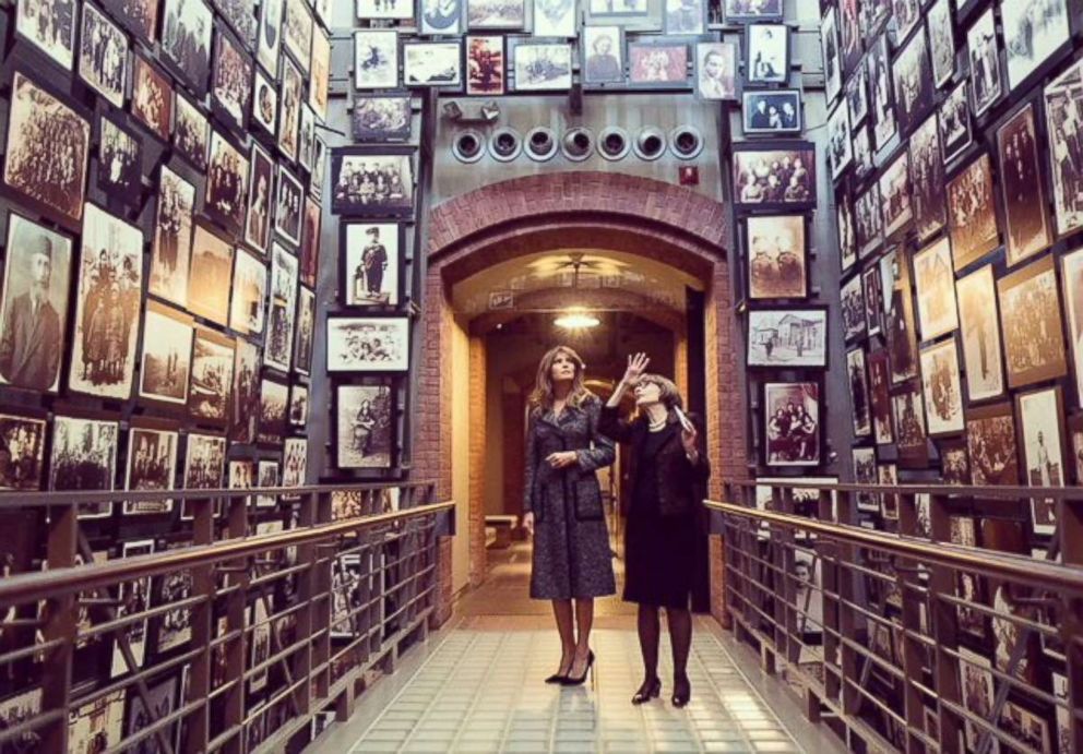 PHOTO: First lady Melania Trump at the U.S. Holocaust Memorial Museum in Washington on Jan. 25, 2018.