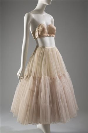 Circa 1950 Poirette bra, Dior petticoat