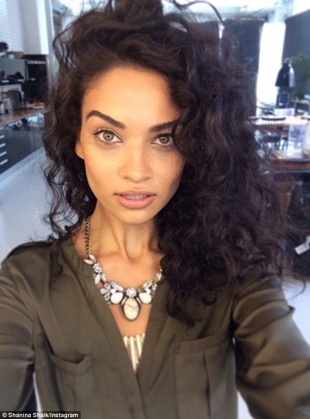 Letting her hair down! Australian model Shanina Sheik revealed her natural curls via some self-portraits posted to Instagram this week