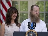 Controversy: During a White House press conference (pictured), Bob Bergdahl stood alongside his wife Jani and President Barack Obama and thanked Allah in Arabic after his son was freed in Afghanistan