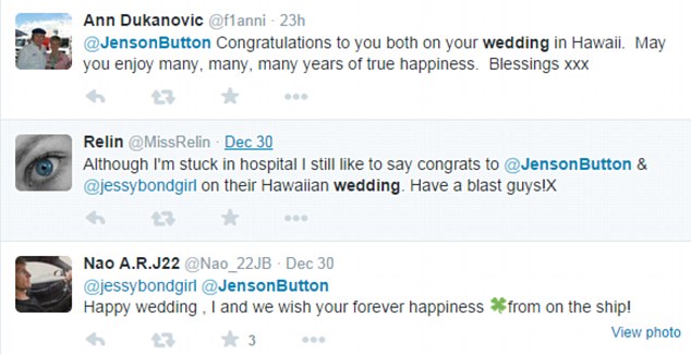 Congratulations: Many fans took to Twitter to congratulate the couple on their wedding