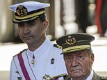 Crown Prince Felipe and Princess Letizia attend the Spain's National Armed Forces Day reception at the Royal Palace in Madrid