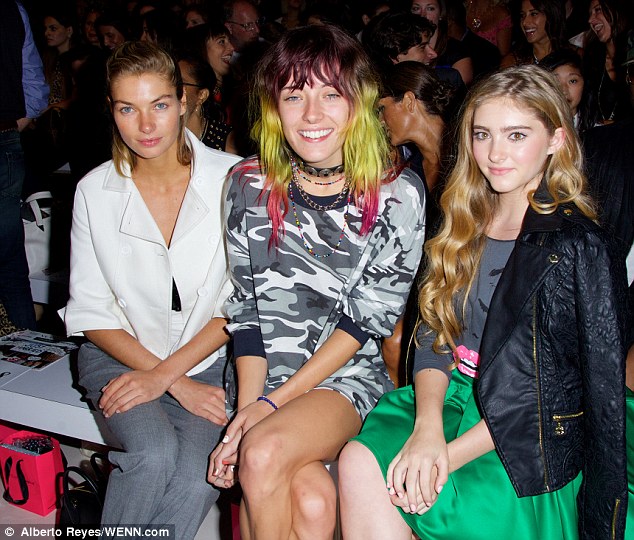 Fashion's front row: The Melbourne-born beauty watched the show beside Chloe Norgaard and Willow Shields