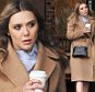 nEXCLUSIVE:Elizabeth Chase Olsen spotted leaving a hotel in NYC this morning, clutching a coffee and dodging the rain in a pair of heels. The actress is currently in New York promoting her latest film Captain America Civil War. nPlease byline:TheImageDirect.comn