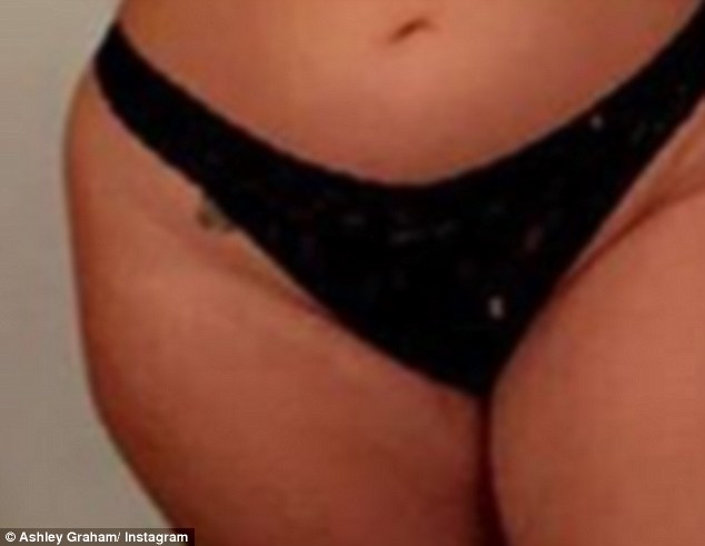 What's that? The model's hip tattoo can be seen peeking out behind her underwear in the snap