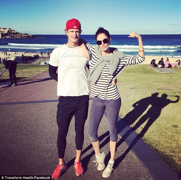 She works hard for that body! The U.S-based star has been working out with a personal trainer running on Bondi's soft sands