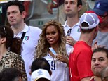 Keen supporter: Mario Balotelli's fiancee Fanny Neguesha was in the crowd for Italy's game vs England