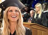 The Swedish model-turned-American citizen graduated with a degree in psychology from Rollins College in Florida after working through classes over the past nine years.