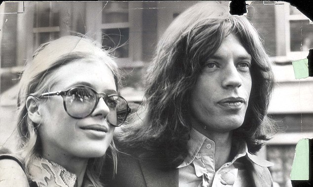 Mick Jagger, then 25, and actress Marianne Faithfull, 22, leaving a house in Chelsea, London