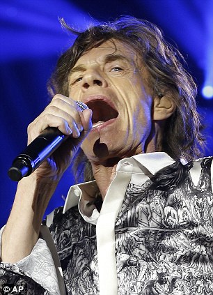 Jagger performs during a concert in the Telenor Arena at Fornebu in Baerum just south of Oslo, Norway, on Monday