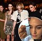 Mandatory Credit: Photo by Nick Harvey/REX (4273135ey)n Cara Delevingne, Tallulah Harlech, Bee Shaffer, Anna Wintour and Victoria Beckhamn British Fashion Awards, London Coliseum, Britain - 01 Dec 2014n n