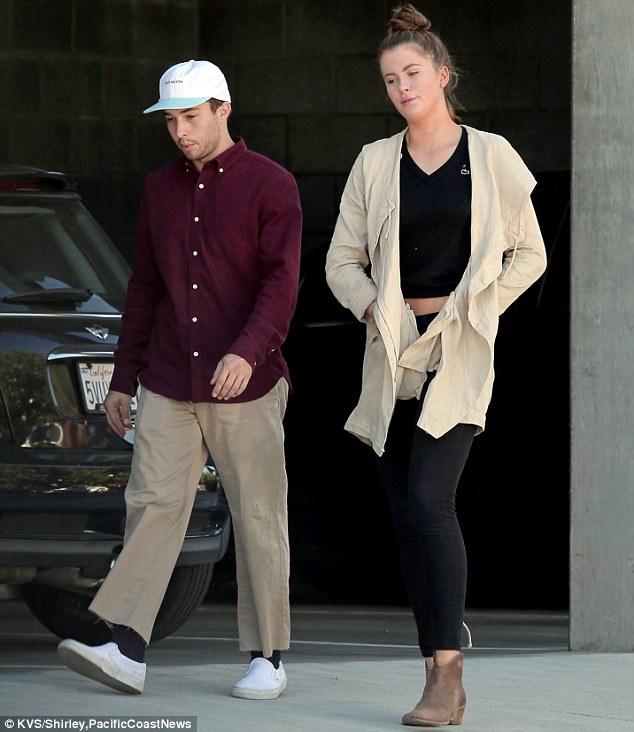 Pretty woman: Ireland Baldwin looked flawless while running errands make-up free with a male friend on Saturday in Los Angeles