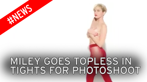 Miley Cyrus in topless lingerie shoot with tights and teddy bears