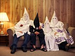 Klan family: Sam and Amanda with their kids at a Ku Klux Klan rally held at Mountwood Park on April 26, 2014 in Parkersburg, West Virginia