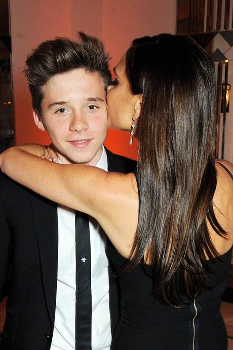 Brooklyn Beckham with his mother Victoria