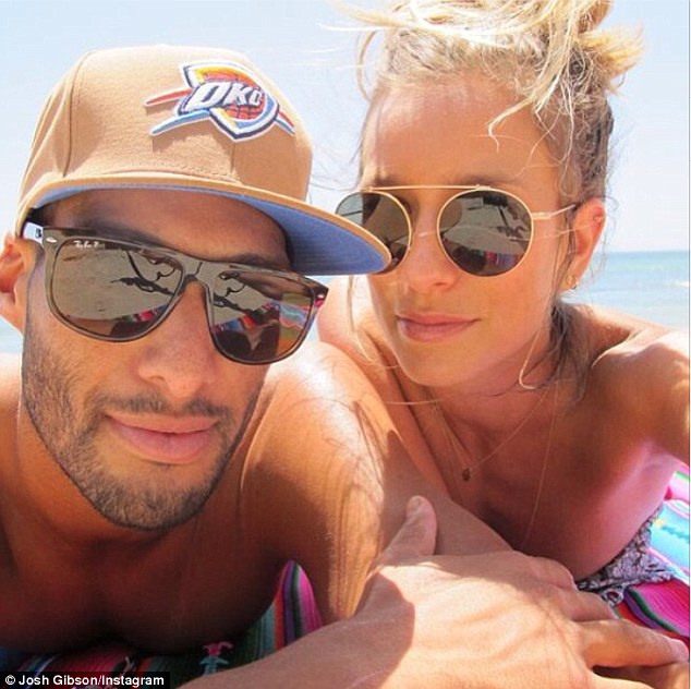 Cute couple: The 27-year-old has been dating 30-year-old AFL player Josh Gibson since January