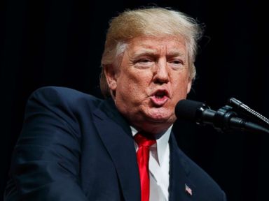 PHOTO: President Donald Trump speaks during the FBI National Academy graduation ceremony, Dec. 15, 2017, in Quantico, Va. 