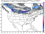 The latest data shows snow falling as much as a month early across at least eight northern U.S. states over the next week