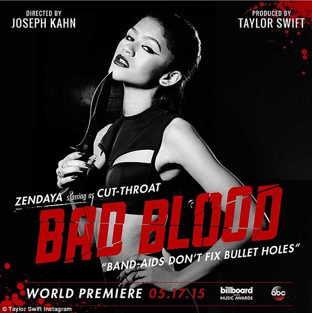 Cut throat: Zendaya was one of the first of Taylor's friends to be revealed