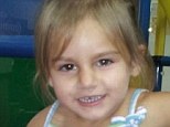 Tragic: Four-year-old Mia Derouen, pictured, was mauled to death by her family's pit bull while she was watching TV Tuesday night