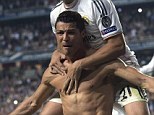 It's all about him! Cristiano Ronaldo scored a late penalty and immediately stripped off in Lisbon on Saturday