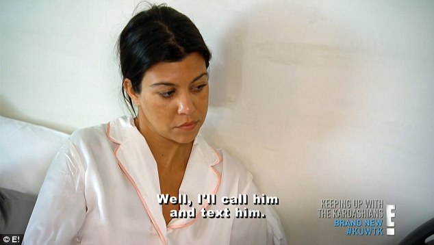 Calling on Khloe: Kourtney called her younger sibling for advice when Scott didn't return home