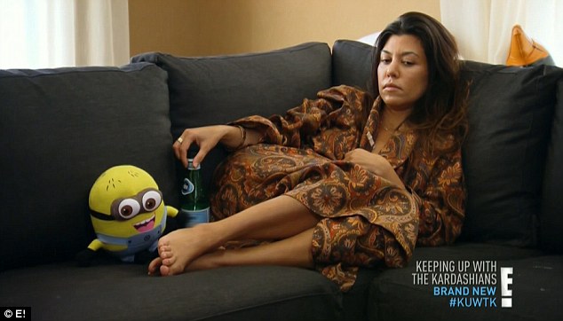 Feeling rough: Kourtney felt a bit queasy in the early stages of her pregnancy