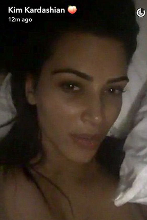 Kim Snapchats Kanye snoring, and explains pregnancy tests