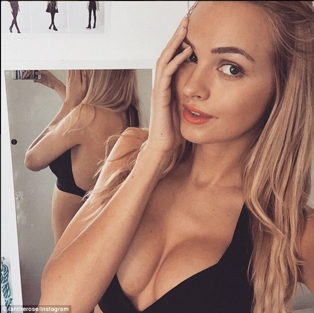 Bikini bod: Ianthe was also busy flaunting her body on Tuesday as she prepared for a swimwear shoot