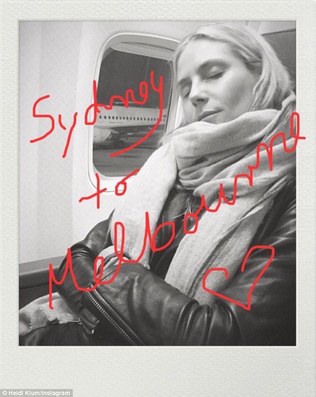 Jet setter! She is currently on her way to Melbourne, and shared on Wednesday a picture of herself to her more than 2.4 million followers of herself in a plane leaving Sydney