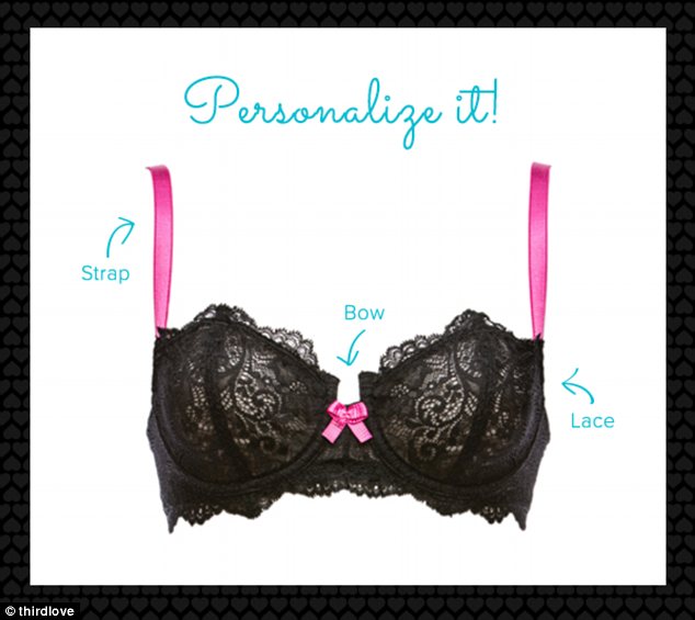 Result: Our tester was thrilled with her customized bra, similar to the one pictured, for $64, reporting that it fitted her 'perfectly'