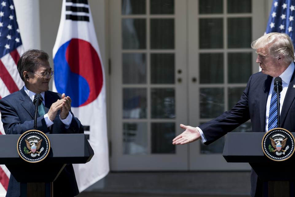 Moon Jae-in and Donald Trump