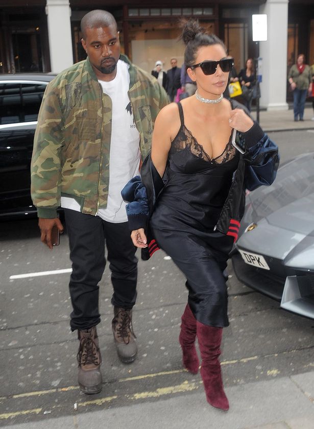 Kim Kardashian and Kanye West at C Restaurant in London, England