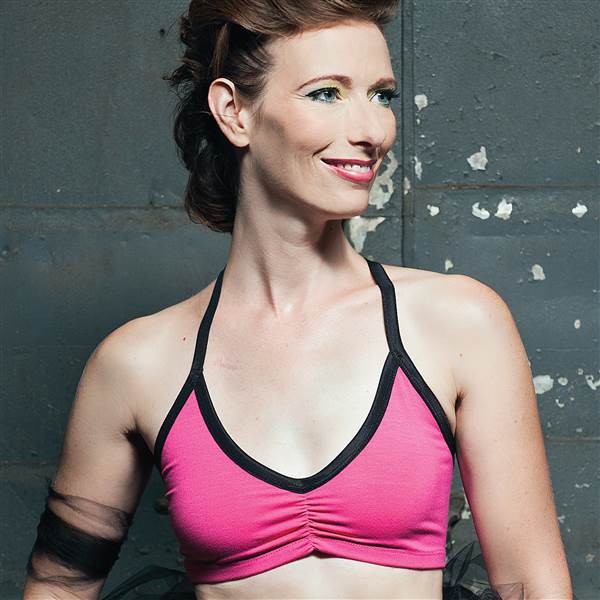 AnaOno pink bamboo sport bra.