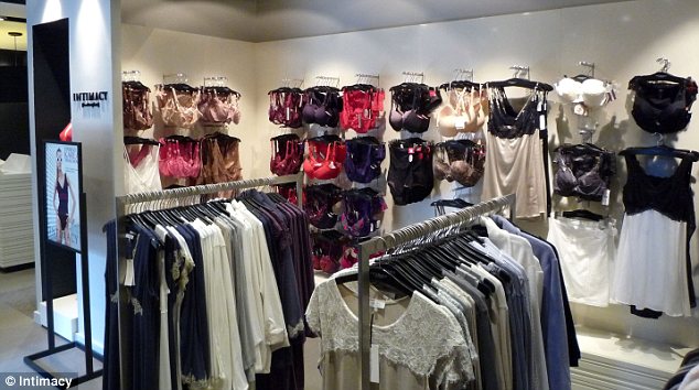 Luxury: This tester visited Intimacy's New York store, pictured, and was met with a highly professional and informative stylist and a wide selection of lingerie