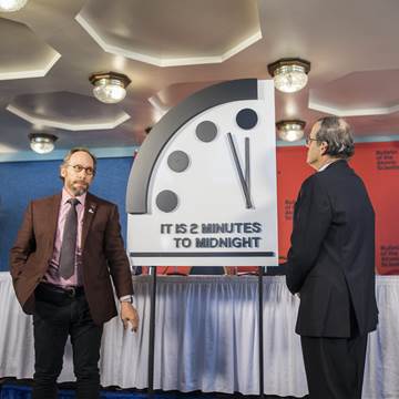 Image: Doomsday Clock moved to two minutes to midnight