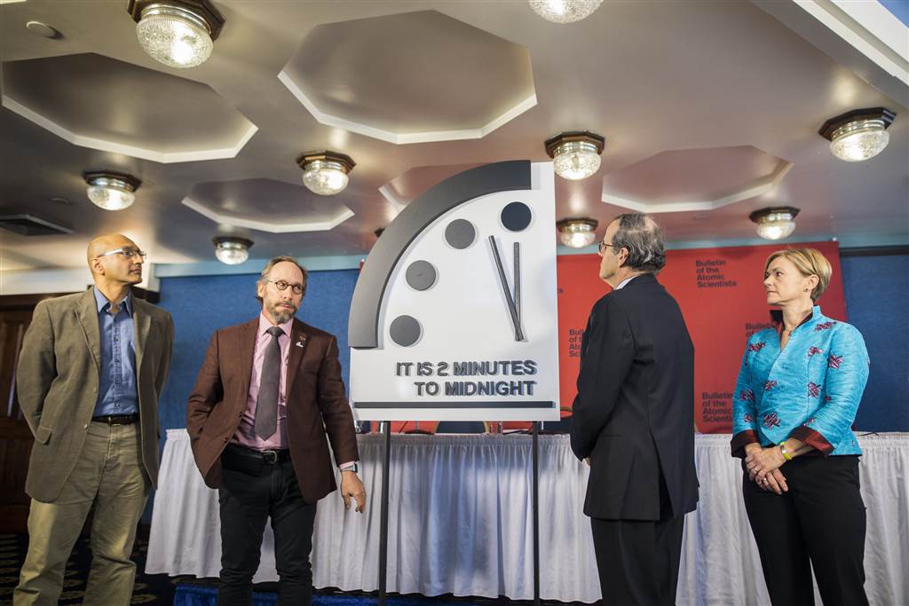 Image: Doomsday Clock moved to two minutes to midnight