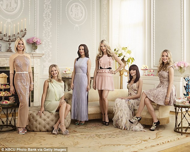 High society catfight: From left to right Caroline Stanbury, Marissa Hermer, Juliet Angus, Caprice Bourret, Annabelle Neilson and Noelle Reno will all feature in the reality television series