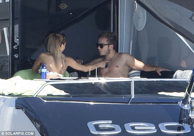 This is the life: Gotze lives it up in Ibiza after scoring the winner for Germany in the 2014 World Cup final