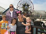 Spoiled trip: Melissa Behnken, pictured with her husband, Stephen, and their three children, says they Disneyland vacation was ruined because of a park attendant's comment about her attire