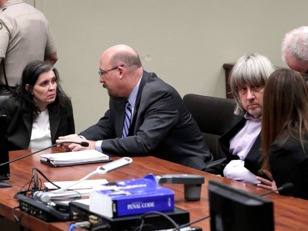 PHOTO: David Turpin and Louise Turpin appear in court for their arraignment in Riverside, California, Jan. 18, 2018.