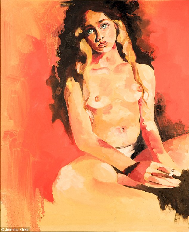 Kirke's 2005 painting 'Lola': The London-born, Manhattan-raised star and her lawyer husband Michael Mosberg have two children - daughter Rafaella, 4, and son Memphis, 2