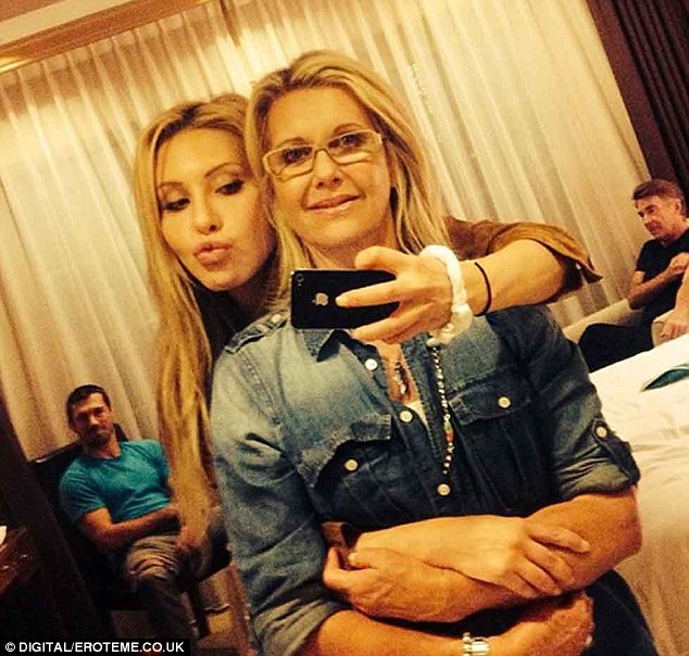 Like mother, like daughter: Chloe and Olivia Newton-John pose for a selfie  last week as they spend some quality time together