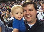 Tragedy: Baby Cooper with his father Justin Ross Harris - who has been charged with murder and cruelty to children in the first degree after the death of his son in Atlanta on Wednesday