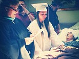 Megan Sugg stood proud in a cap and gown as she heard her high school principal recite a graduation speech.