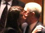 Intimate: Prince Andrew plants a kiss on Monika Jakisic, a model 20- years his junior