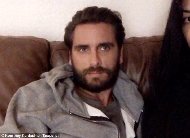 'We are getting back together!' Scott Disick jokes with ex Kardashian in a new Snapchat video on Monday... but she turns him down with a definite 'no!'