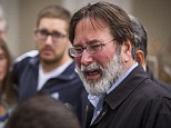 Distraught: Richard Martinez, father of Christopher Martinez, who was shot at University of California, Santa Barbara, breaks down in tears as he talks to the media at the Santa Barbara Sheriff Headquarters, Saturday, May 24, 2014, in Santa Barbara, California