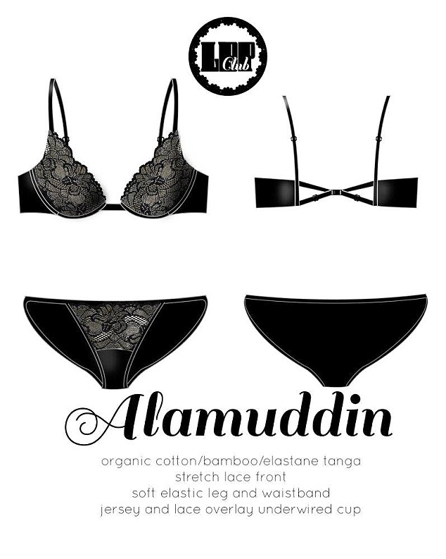 Underwear designer Alice Holloway has launched a new set of black, lacy lingerie called Alamuddin (pictured) in honour of George Clooney's human rights lawyer wife Amal